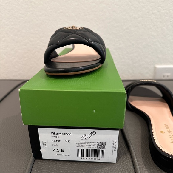 Kate Spade Pillow Sandal Black Sleek and Sexy Size 7.5, New Never Worn. - Picture 9 of 9
